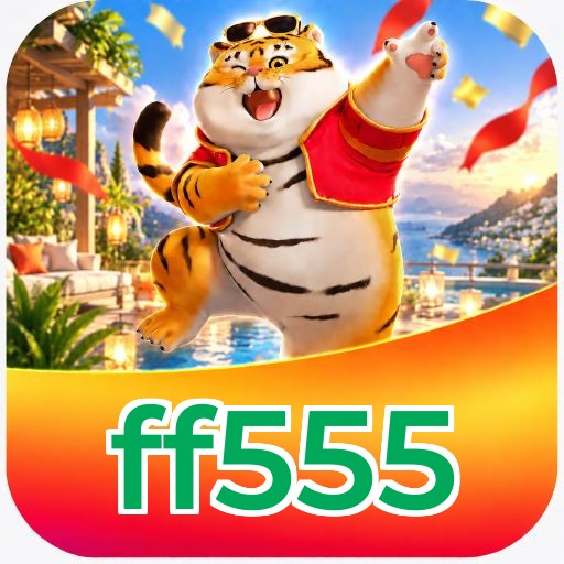 Interface da plataforma ff555 mostrando slots populares e bônus de boas-vindas